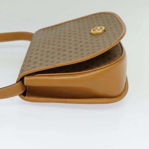 GUCCI Micro GG Supreme Shoulder Bag PVC Beige Gold Auth th6085 - Picture 6 of 16
